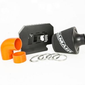 RAMAIR – Ford Focus ST 225 MK2 – Group A Air Filter Kit with RS Style ECU Relocation Bracket – Orange Hose