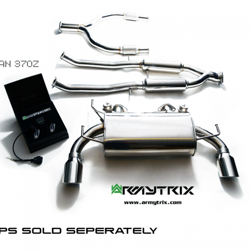 Armytrix – Stainless Steel Race Y-pipe + Mid-pipe + Valvetronic Muffler + Wireless Remote Control Kit for NISSAN 370Z Z34 37L