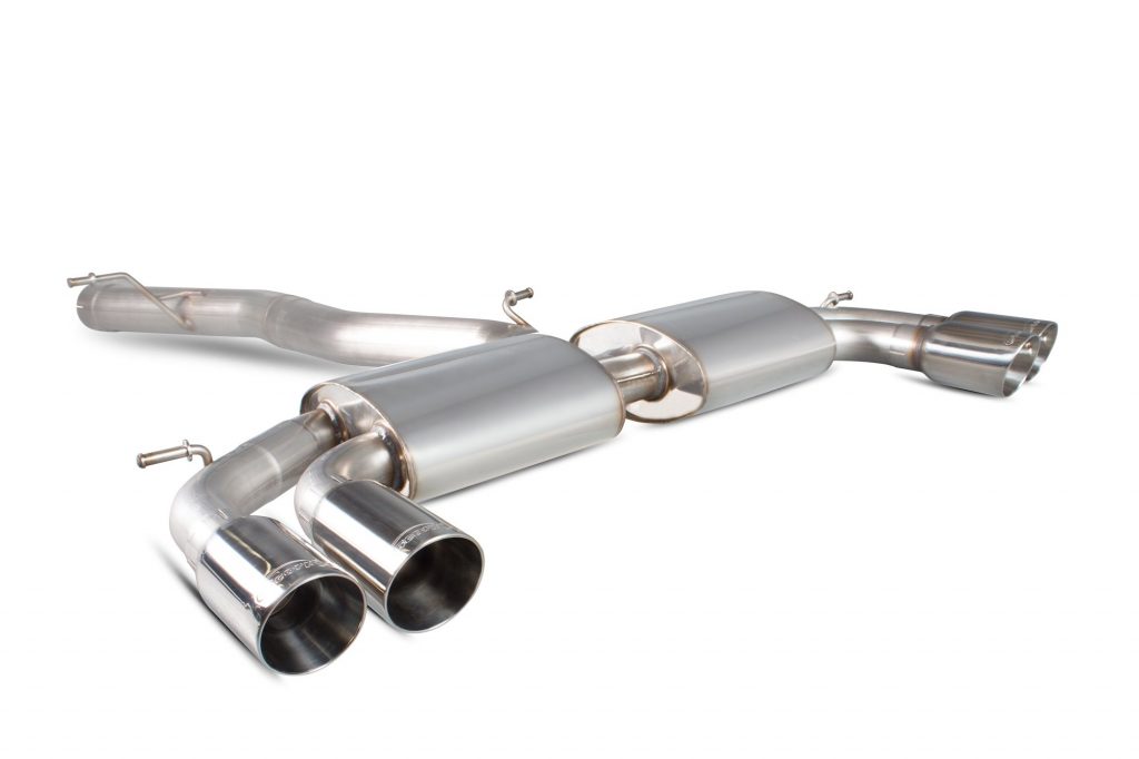 Scorpion Exhausts Audi S3 2.0T 8V Saloon 2013 2016 Non-resonated cat-back system with no valves – Daytona Tips