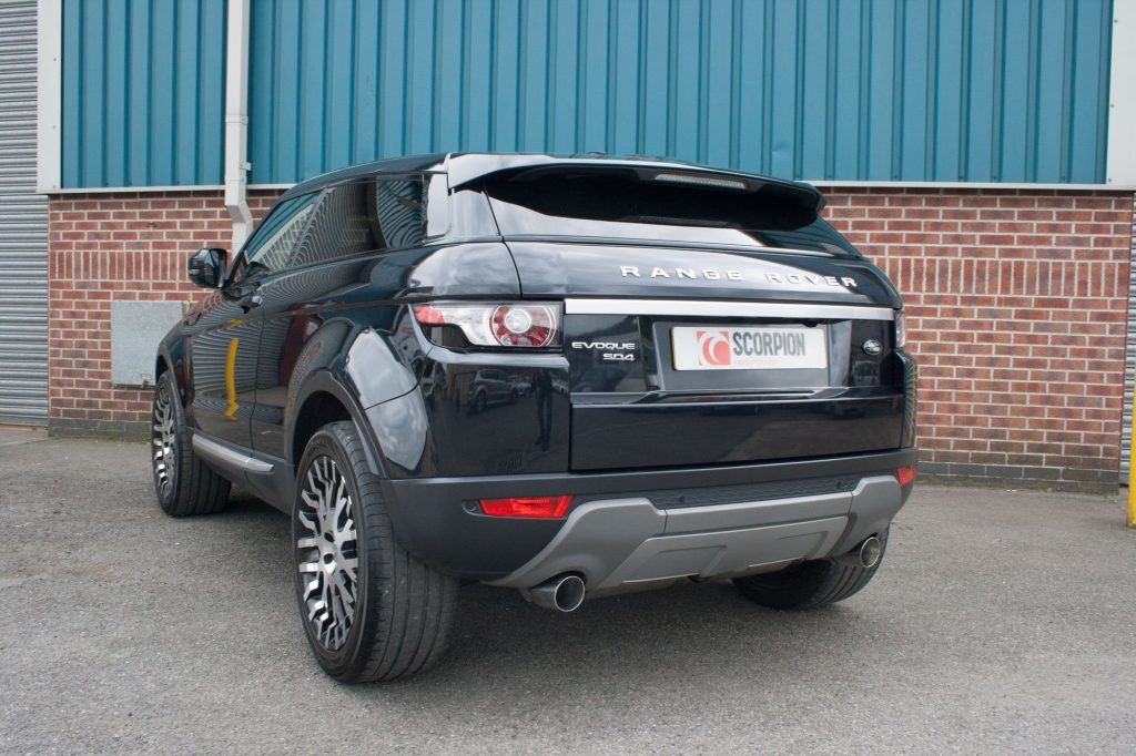 Scorpion Exhausts Land Rover Range Rover Evoque 5 door & Coupe TD4 & SD4 Pure & Prestige Dynamic 4WD only  2011 2015 DPF-back system – Daytona Tips