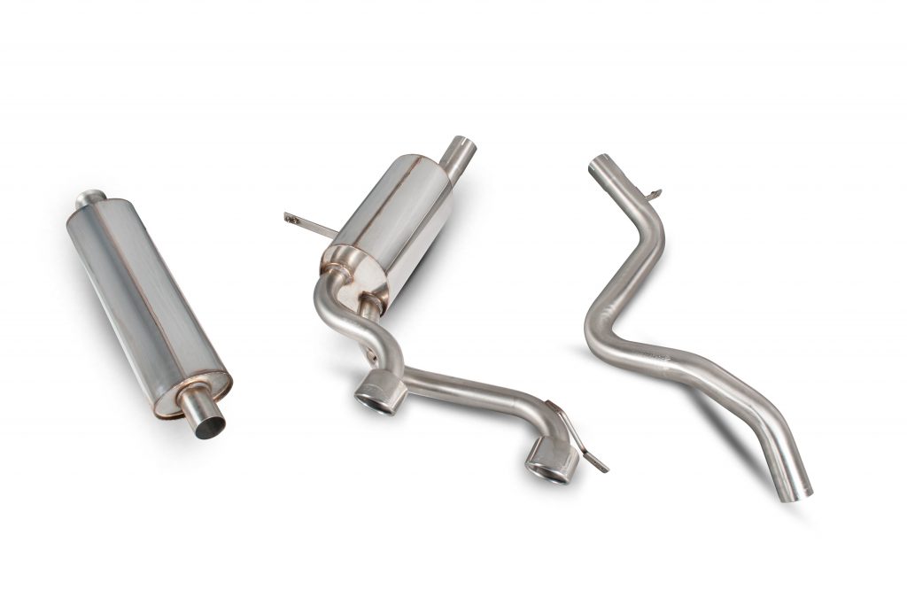 Scorpion Exhausts Renault Megane RS225  2004 2009 Resonated half system – Monaco (twin) Tips