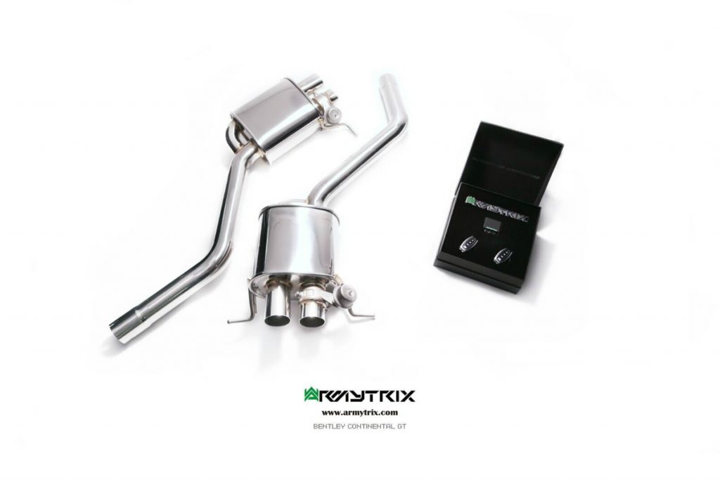 Armytrix – Stainless Steel Valvetronic muffler (L and R) + Wireless remote control kit for BENTLEY CONTINENTAL GT 3W 60L CONVERTIBLE