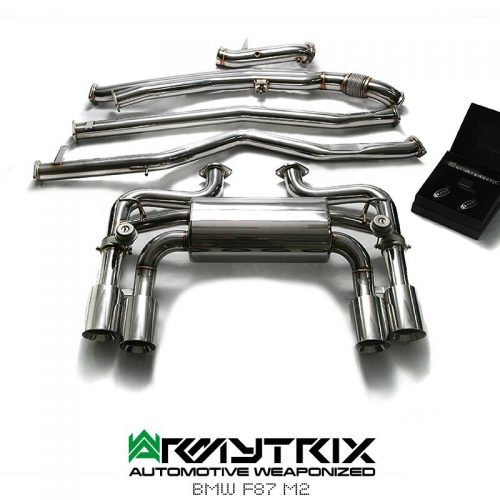 Armytrix – Stainless Steel Front Y pipe + Mid pipe + Valvetronic mufflers + Wireless remote control kits (OWRC) for BMW 2 SERIES F87 M2