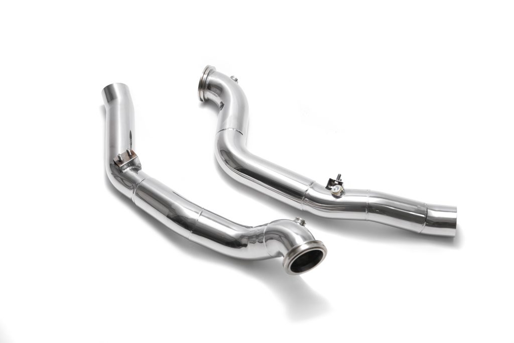 Armytrix – Stainless Steel High-flow performance de-catted down pipe with cat simulator for MASERATI GHIBLI M157 30L S