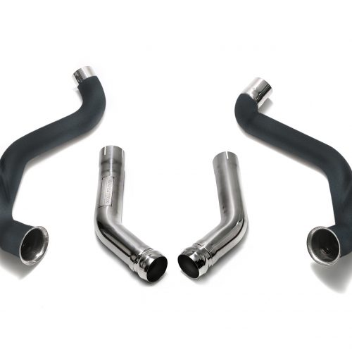 Armytrix – Stainless Steel Ceramic Coated Decatted down pipe (L+R) + Secondary down pipe with Cat-simulator (L+R) for MERCEDES-BENZ C-CLASS S205 C63 AMG