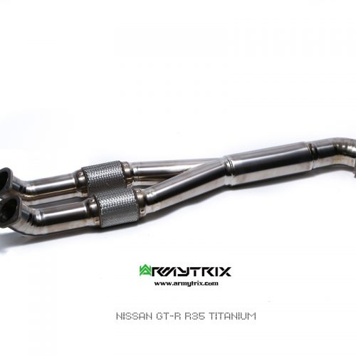 Armytrix – Titanium De-catted race Y-pipe for NISSAN GT-R R35 38L