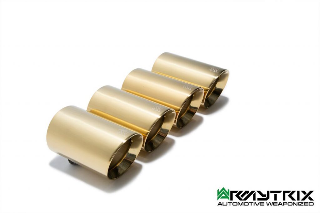 Armytrix – Stainless Steel Quad gold tips (4X89mm) for AUDI TTS 8S 20 TFSI COUPE