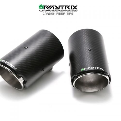 Armytrix – Stainless Steel Dual carbon tips (2x89mm) for SEAT LEON 5F 20L CUPRA 280