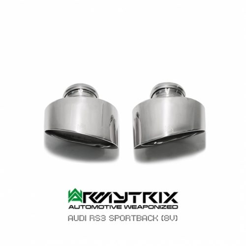 Armytrix – Stainless Steel Dual Chrome silver tips for AUDI RS3 8V 25 TFSI SPORTBACK