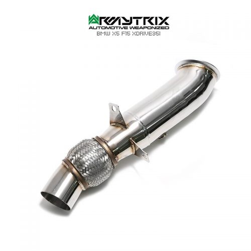 Armytrix – Stainless Steel Ceramic Coated High-flow performance de-catted down pipe with cat simulator for BMW X5 F15 35I