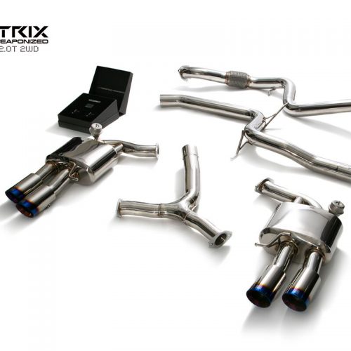 Armytrix – Stainless Steel Front pipe + Mid pipe + Y-pipe+ Valvetronic mufflers + Wireless remote control kit for AUDI A5 B9 20 TFSI COUPE
